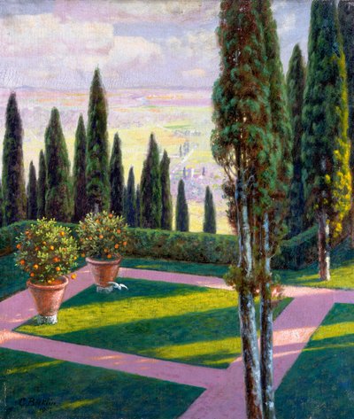 Garden of the Villa Fiesolana by Arnold Böcklin